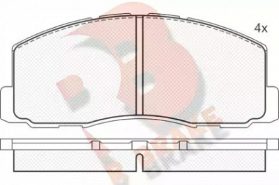 R BRAKE rb0602 -  Комплект тормозных колодок, дисковый тормоз